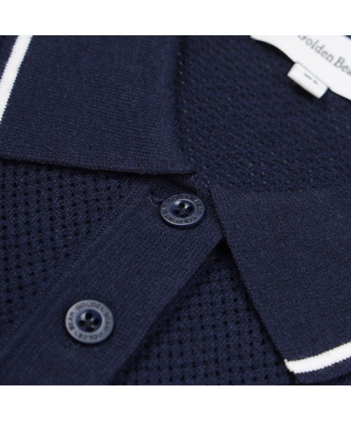 골든베어(GOLDEN BEAR) (W) Chest Border EMB Collar Sweater G5WAM26311NYX
