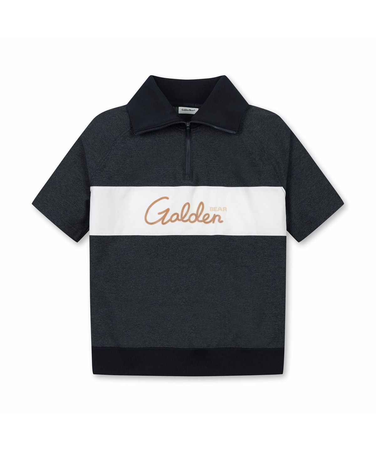 골든베어(GOLDEN BEAR) (W) Chest Boarder Half Zip-up T-shirt G5TAM26271NYX