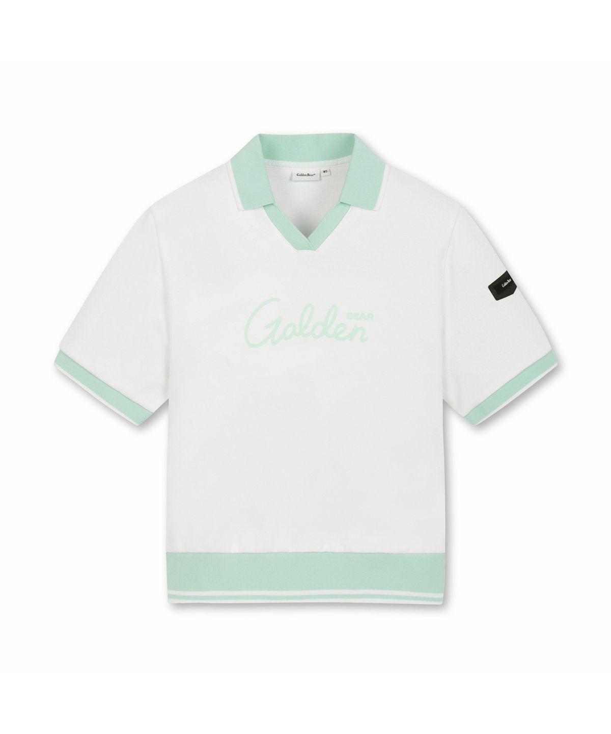 골든베어(GOLDEN BEAR) (W) Open Collar Short Sleeve Sweat Shirt   G5TAM26261WHX