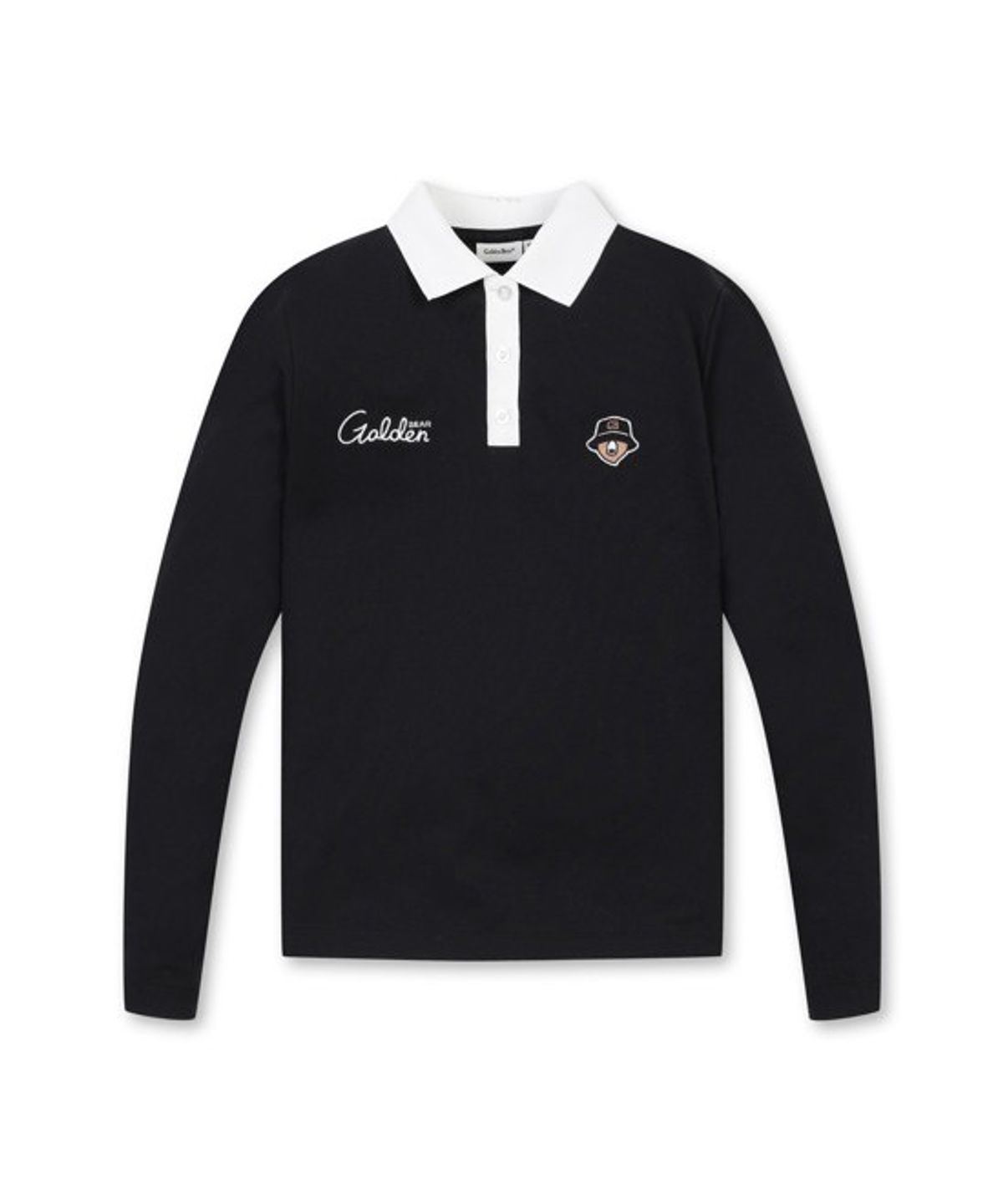 골든베어(GOLDEN BEAR) (W) Contrast Collar Long Sleeve T-shirt G5TAM26281BKX