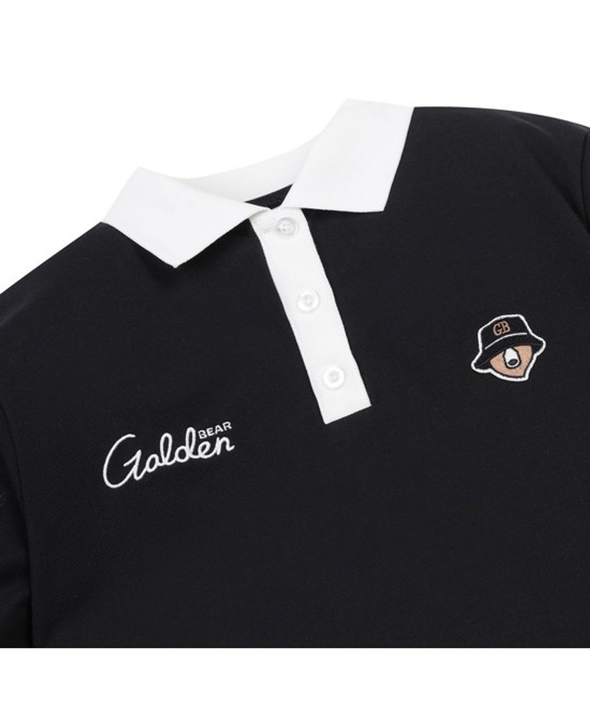 골든베어(GOLDEN BEAR) (W) Contrast Collar Long Sleeve T-shirt G5TAM26281BKX