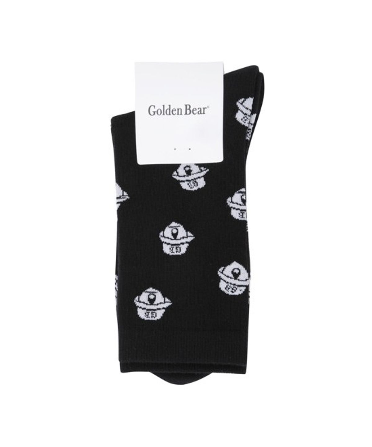 골든베어(GOLDEN BEAR) (W) Lettering Jaquard Knee Socks G6LAX26232BKX