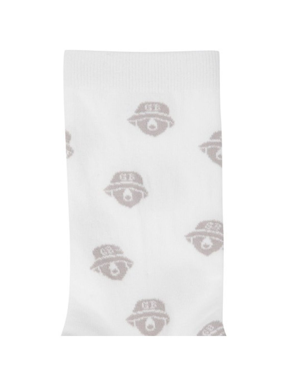 골든베어(GOLDEN BEAR) (W) Lettering Jaquard Knee Socks G6LAX26232WHX