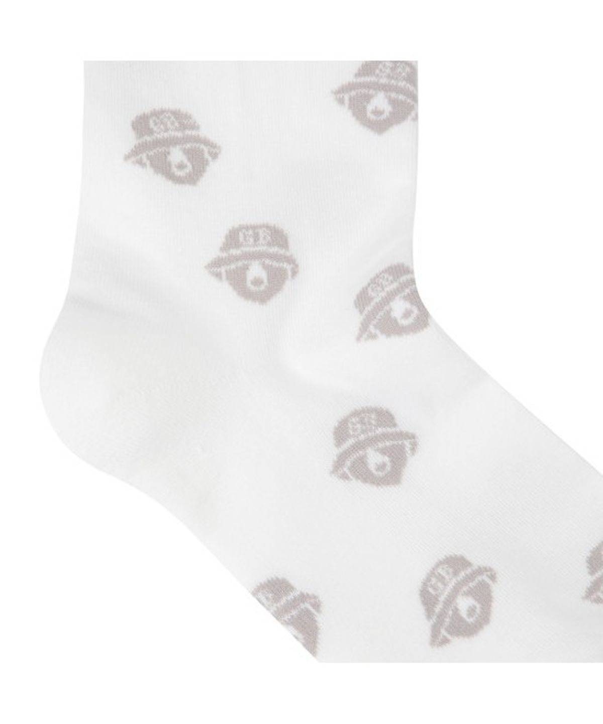 골든베어(GOLDEN BEAR) (W) Lettering Jaquard Knee Socks G6LAX26232WHX