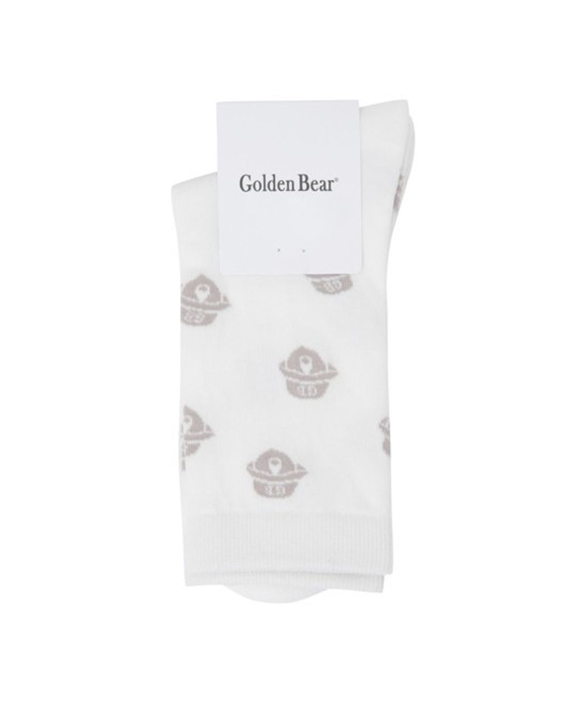 골든베어(GOLDEN BEAR) (W) Lettering Jaquard Knee Socks G6LAX26232WHX