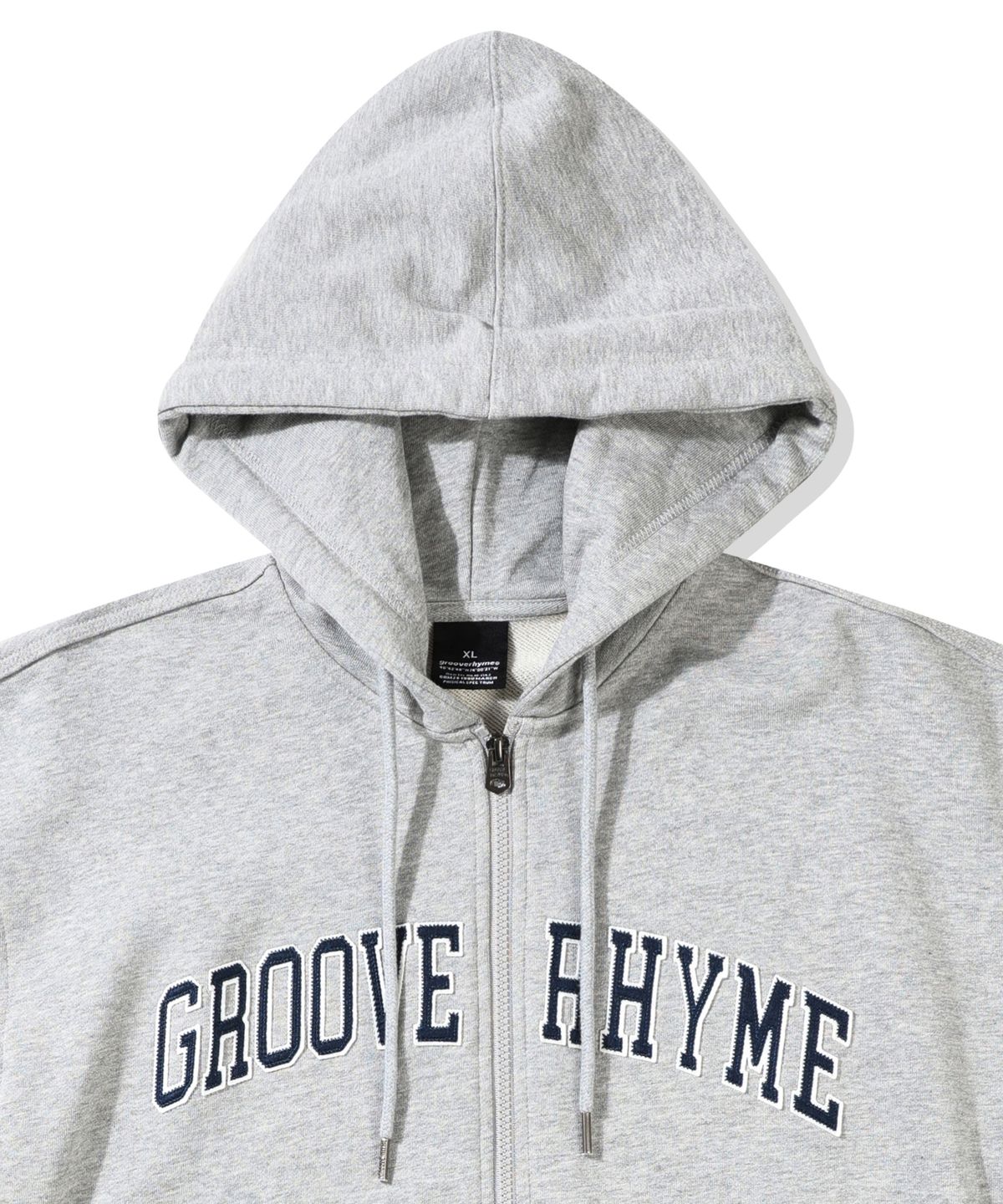 그루브라임(GROOVE RHYME) 3단쭈리 로케이션 아플리케 후드집업 (2COLOR) (FRBRCXJ102M)