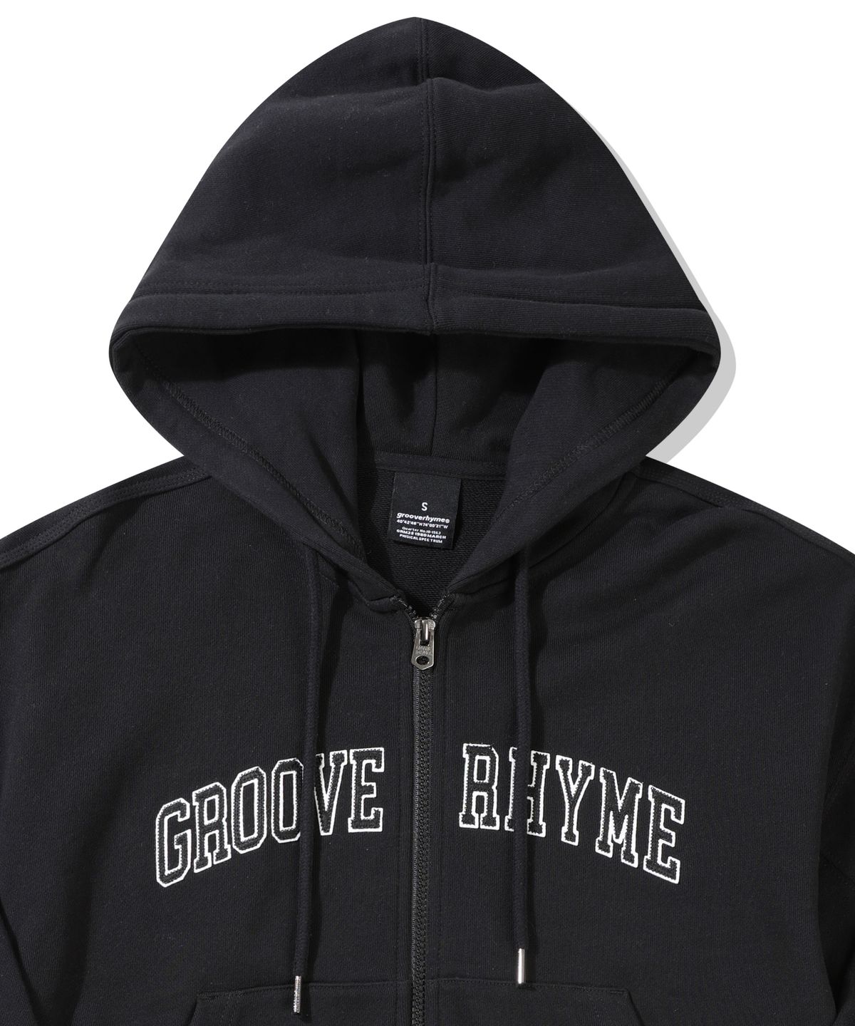 그루브라임(GROOVE RHYME) 3단쭈리 아플리케 로고 후드집업 (2COLOR) (FRBRCXJ502M)