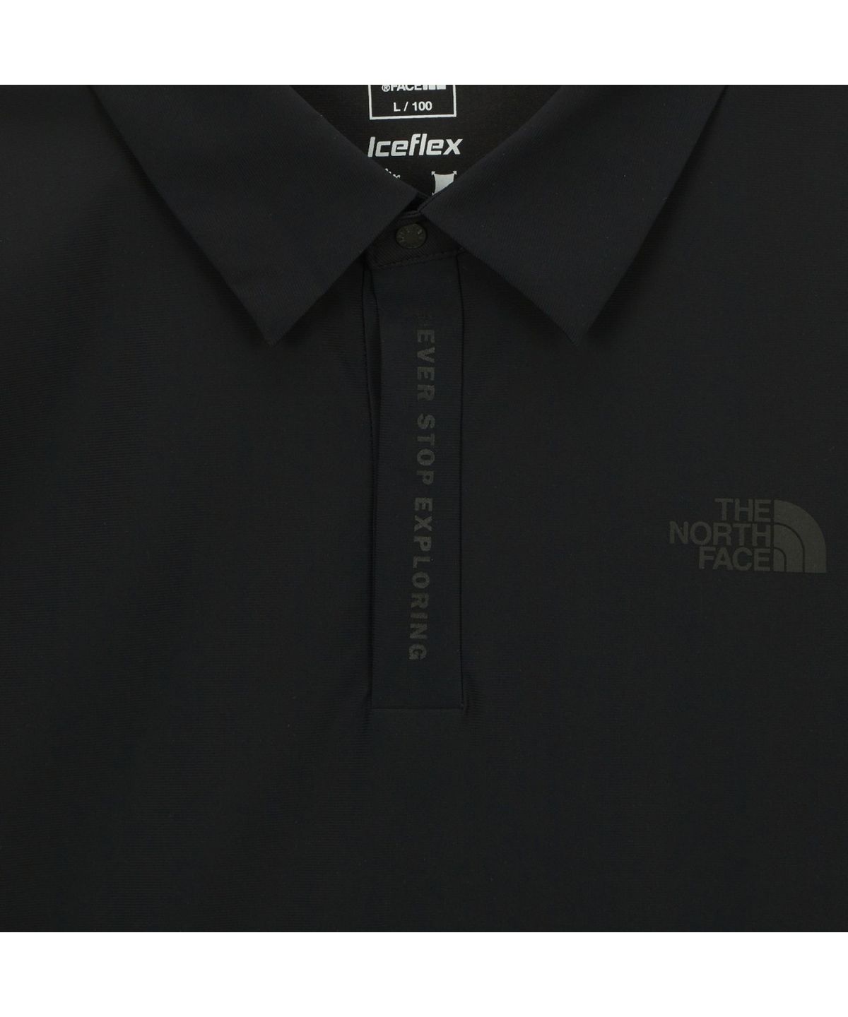 노스페이스(THE NORTH FACE) NT7PS02A 남성 아이스그린 반팔 폴로 BLACK