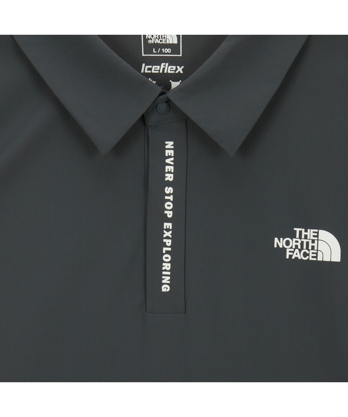 노스페이스(THE NORTH FACE) NT7PS02C 남성 아이스그린 반팔 폴로 METAL GRAY