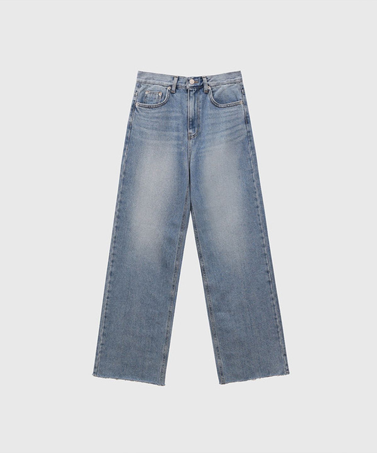 퀸스래빗(Q'SRB) Vintage Cutting Semi Wide Denim Pants