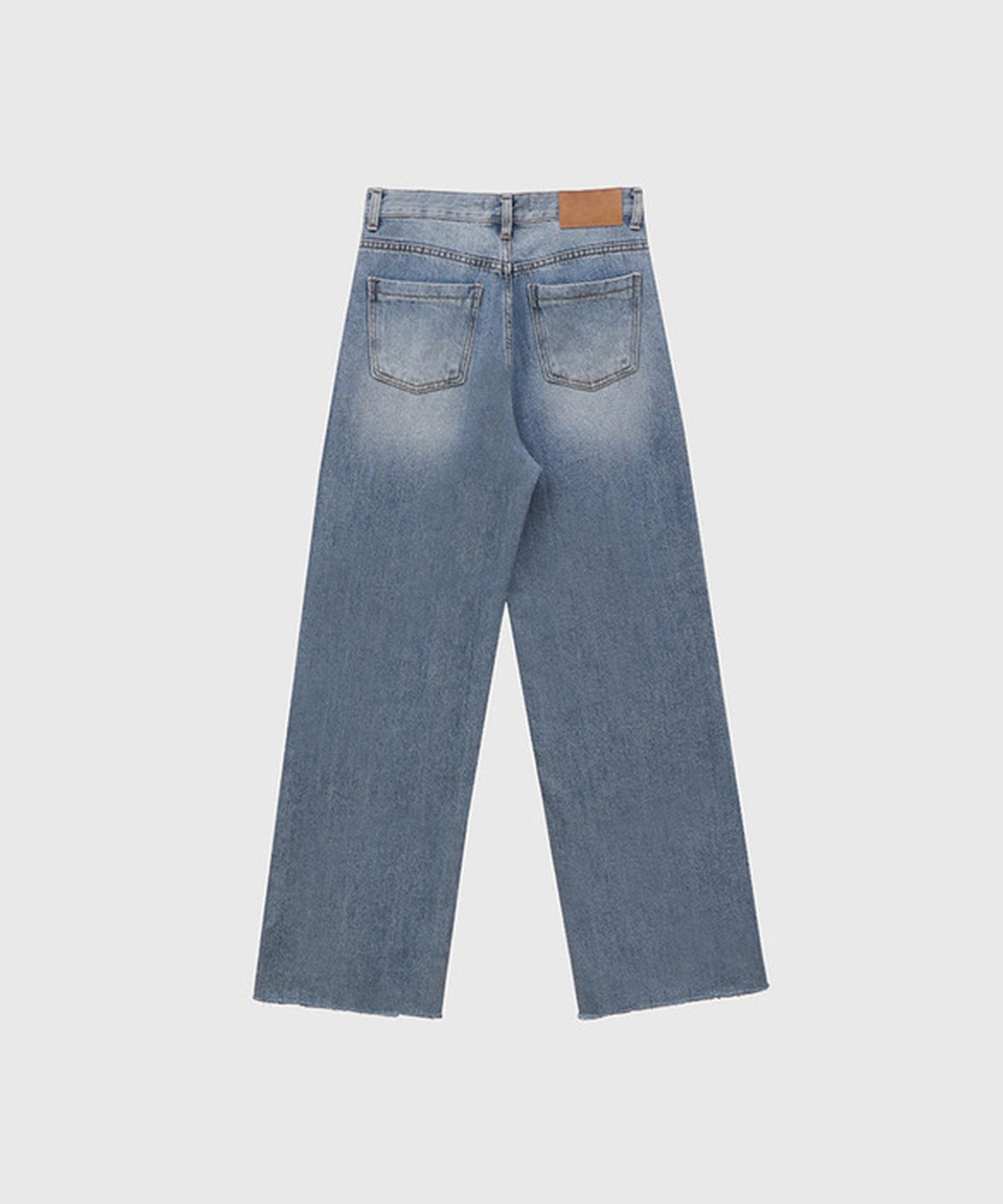 퀸스래빗(Q'SRB) Vintage Cutting Semi Wide Denim Pants
