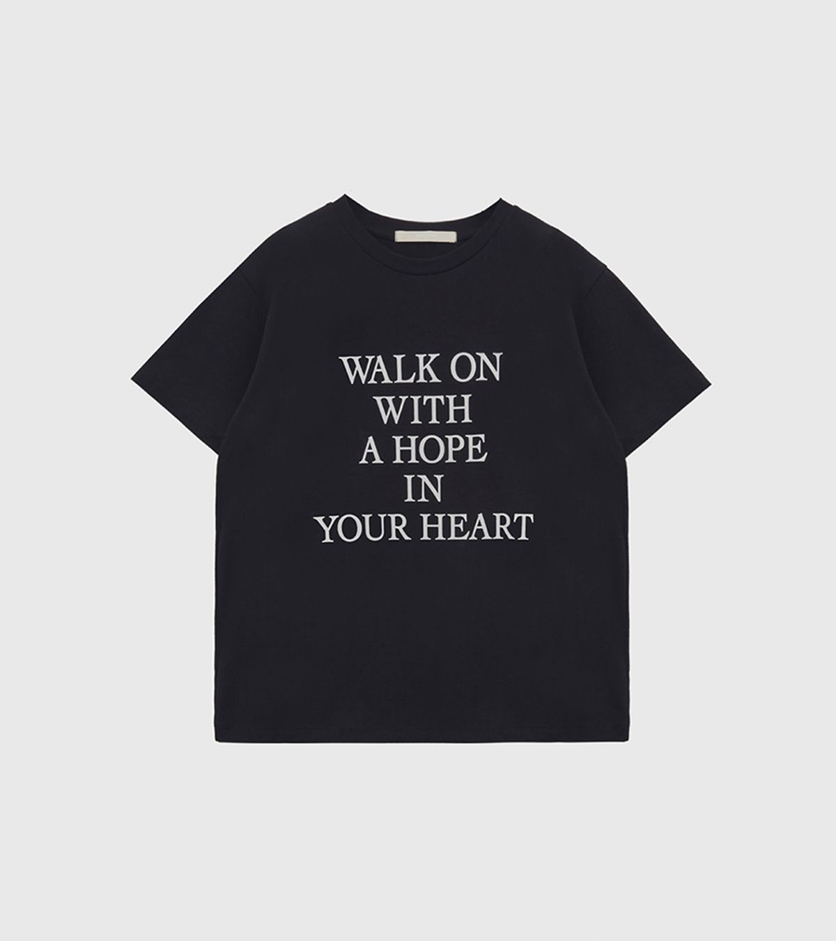 퀸스래빗(Q'SRB) Walk On Fluffy Printing Cotton Half Sleeve T-shirt