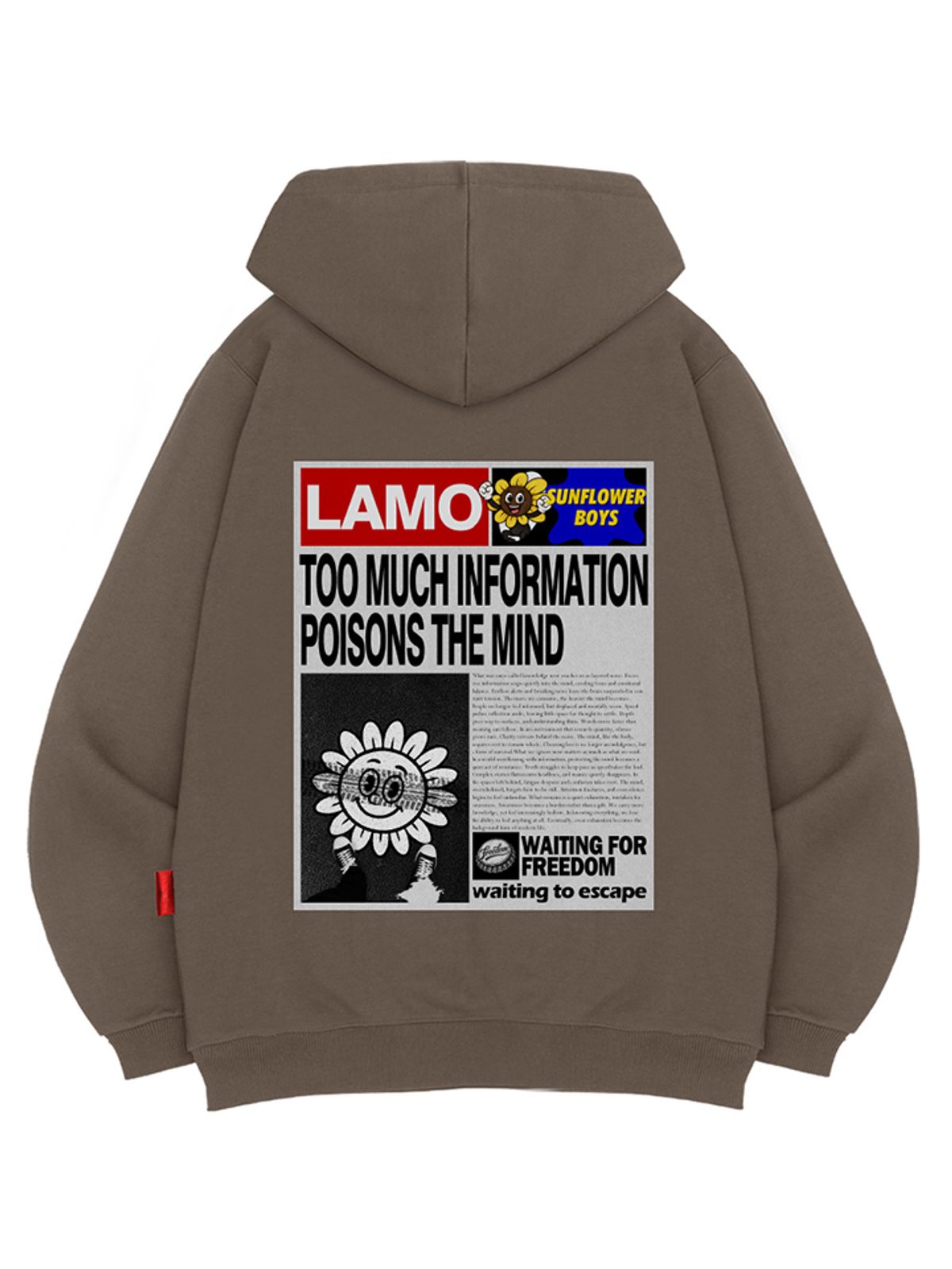 엘라모(LLAMO) 라모페이퍼 후드티 남녀공용 빅사이즈 M~4XL