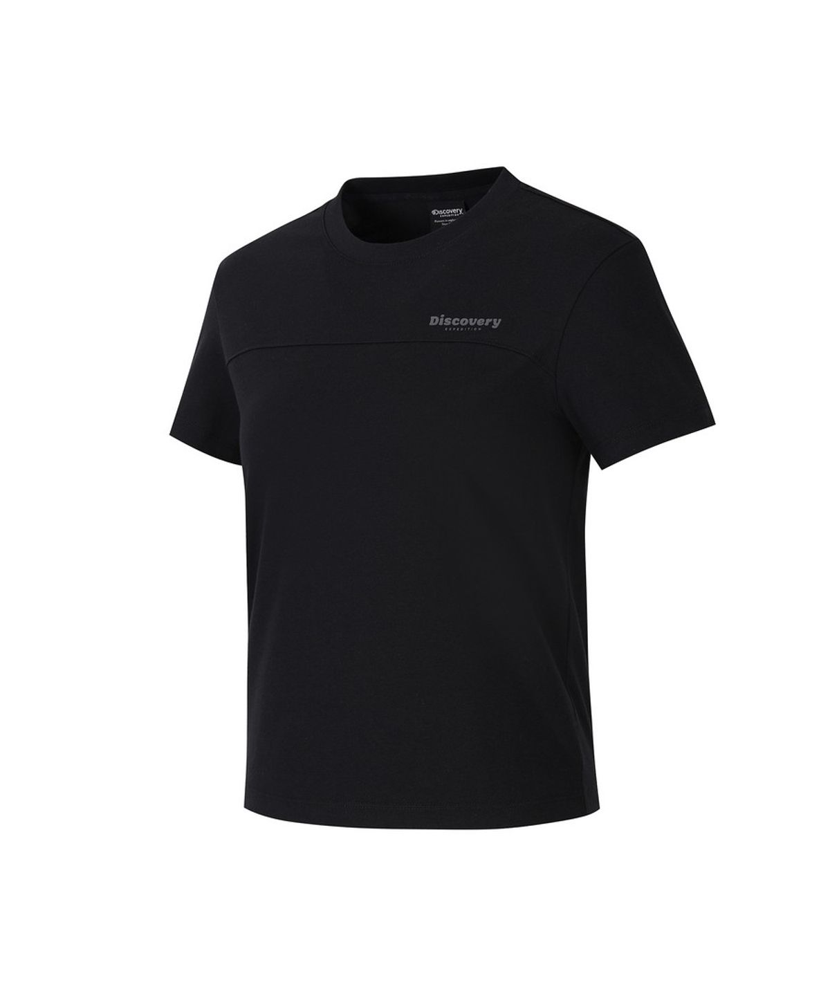 디스커버리 익스페디션(DISCOVERY EXPEDITION) 여성 슬림 크롭 반팔티셔츠 (BLACK)
