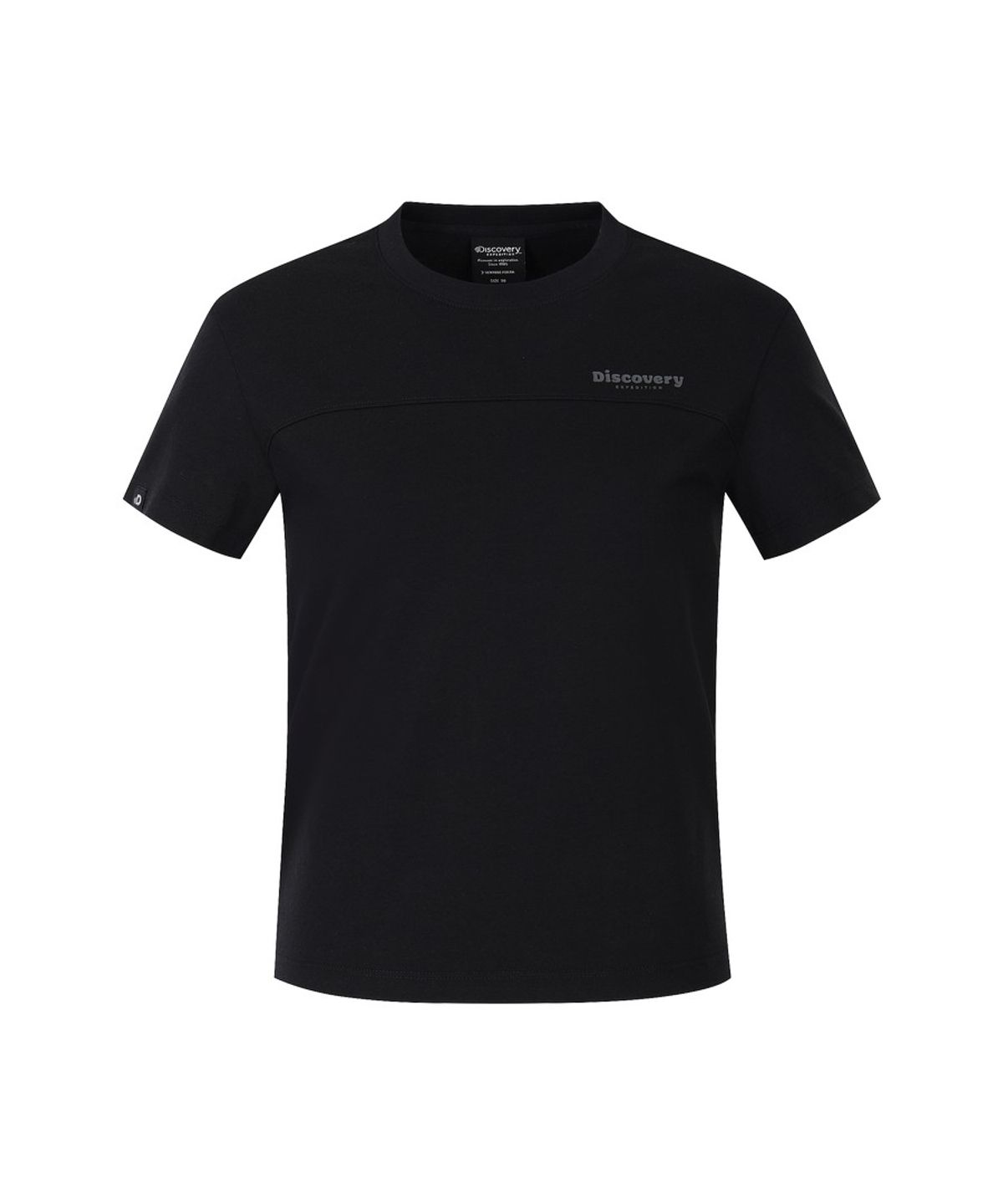 디스커버리 익스페디션(DISCOVERY EXPEDITION) 여성 슬림 크롭 반팔티셔츠 (BLACK)
