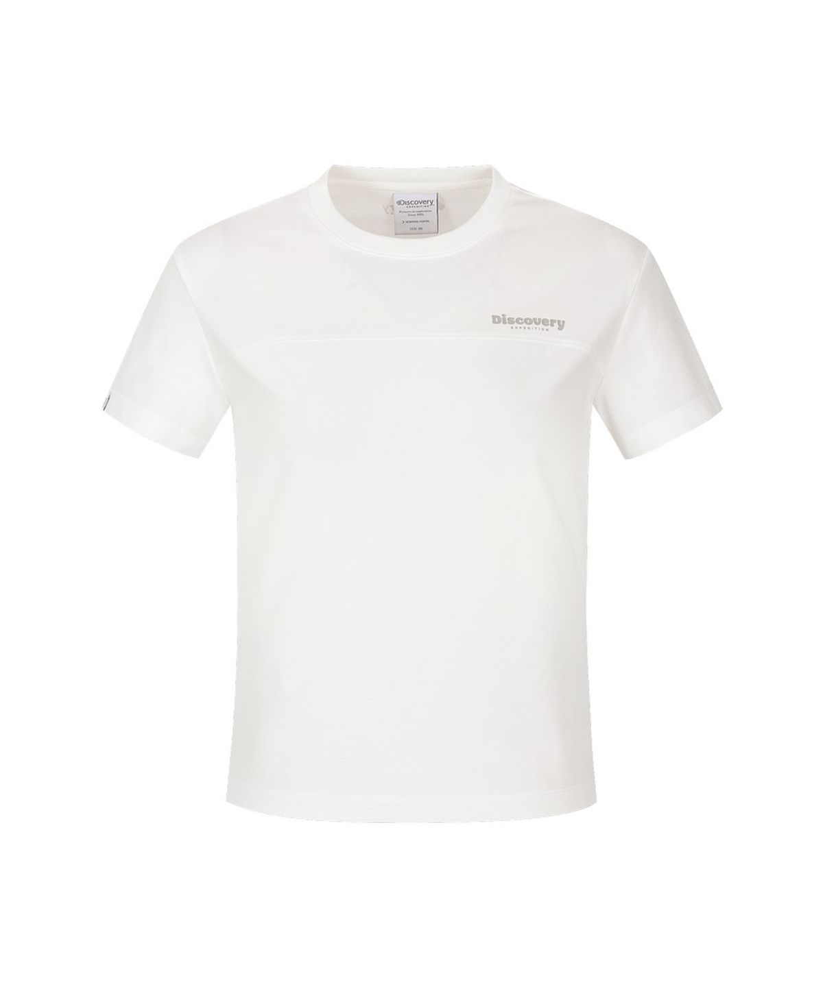 디스커버리 익스페디션(DISCOVERY EXPEDITION) 여성 슬림 크롭 반팔티셔츠 (WHITE)