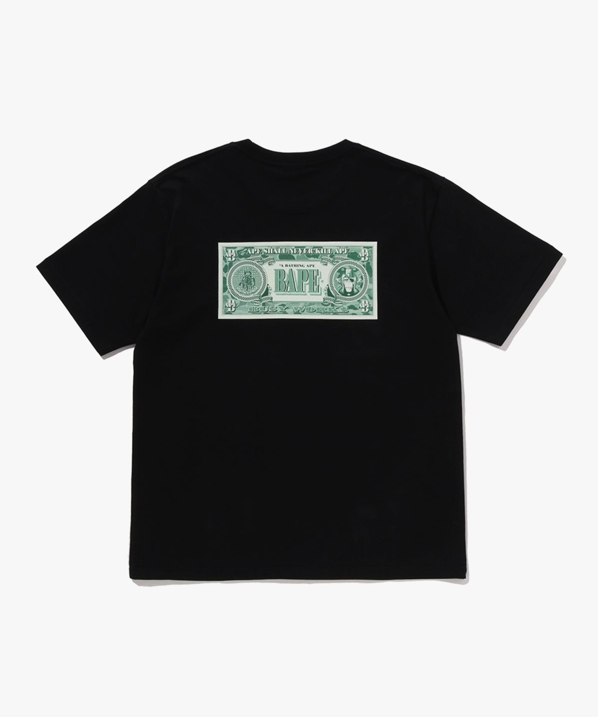 베이프(BAPE) 베이프 뱅크노트 티셔츠(M) BLACK