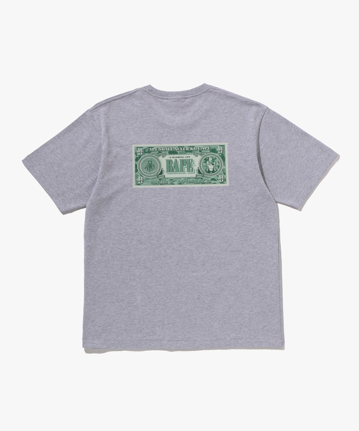 베이프(BAPE) 베이프 뱅크노트 티셔츠(M) GRAY