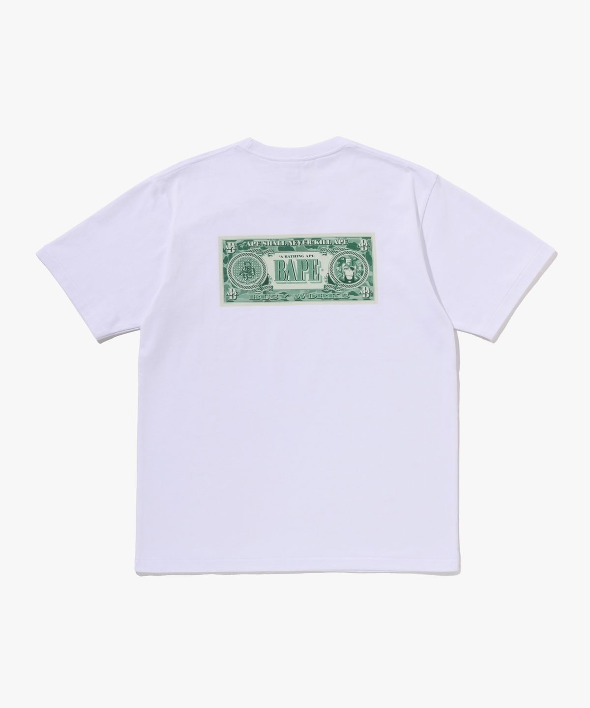 베이프(BAPE) 베이프 뱅크노트 티셔츠(M) WHITE