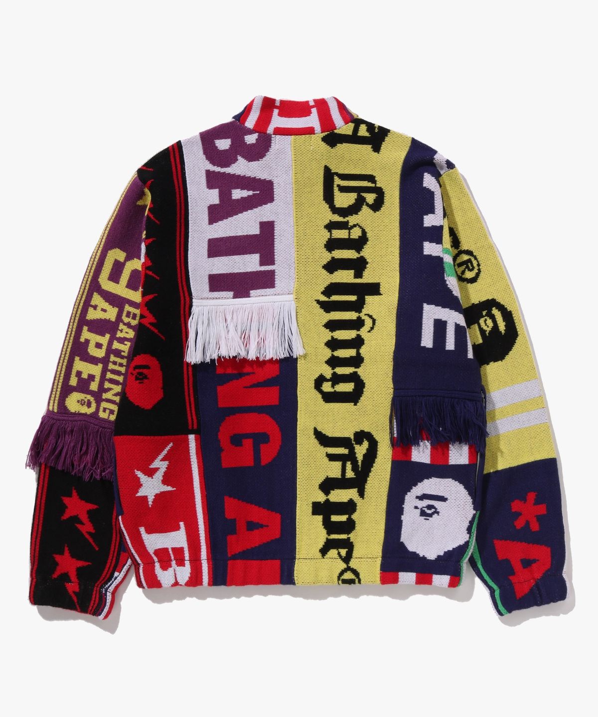 베이프(BAPE) 스카프 패턴 레귤러 핏 트랙 자켓(M) MULTI