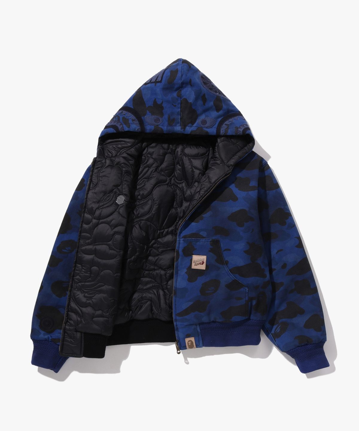 베이프(BAPE) 솔리드 퍼스트 카모 리버시블 샤크 집 헤비 자켓(M) CHARCOAL