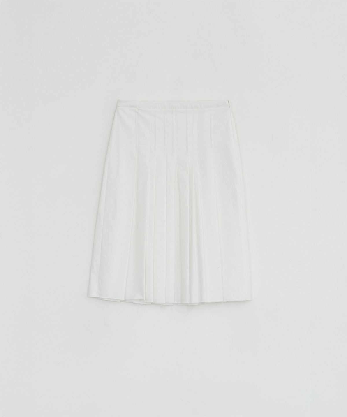 로우타이드(LOW TIDE) COTTON PLEATS SKIRT [WHITE]