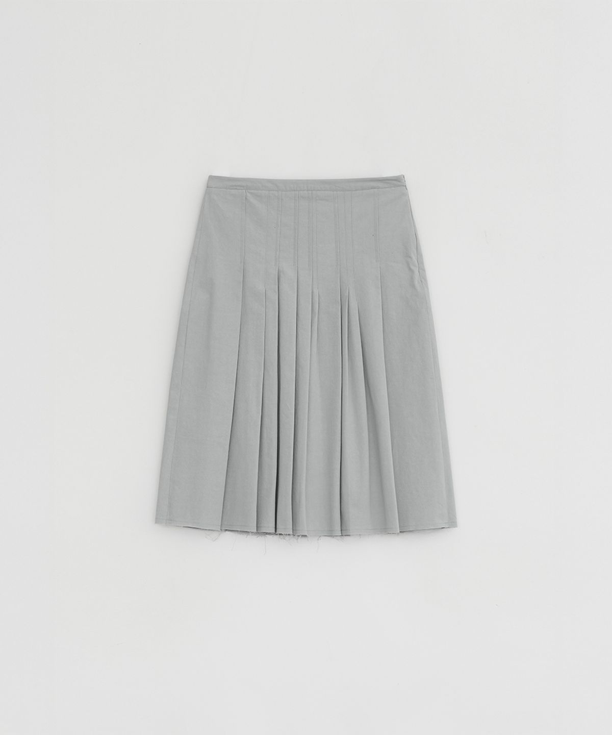 로우타이드(LOW TIDE) COTTON PLEATS SKIRT [GREY]