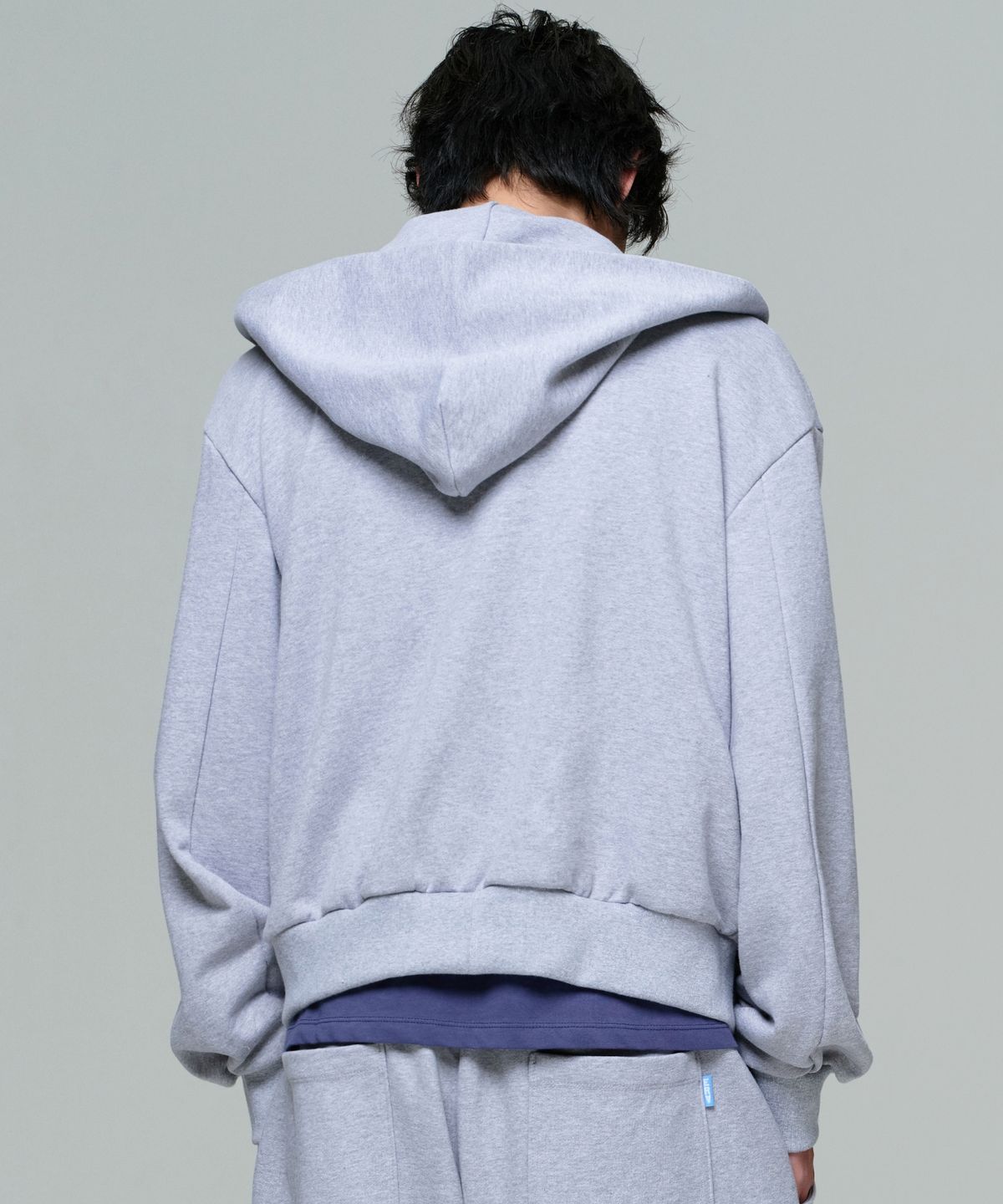 이알에이(ERA) UNISEX ERA OVERSIZED HOODED ZIP-UP - MELANGE GRAY