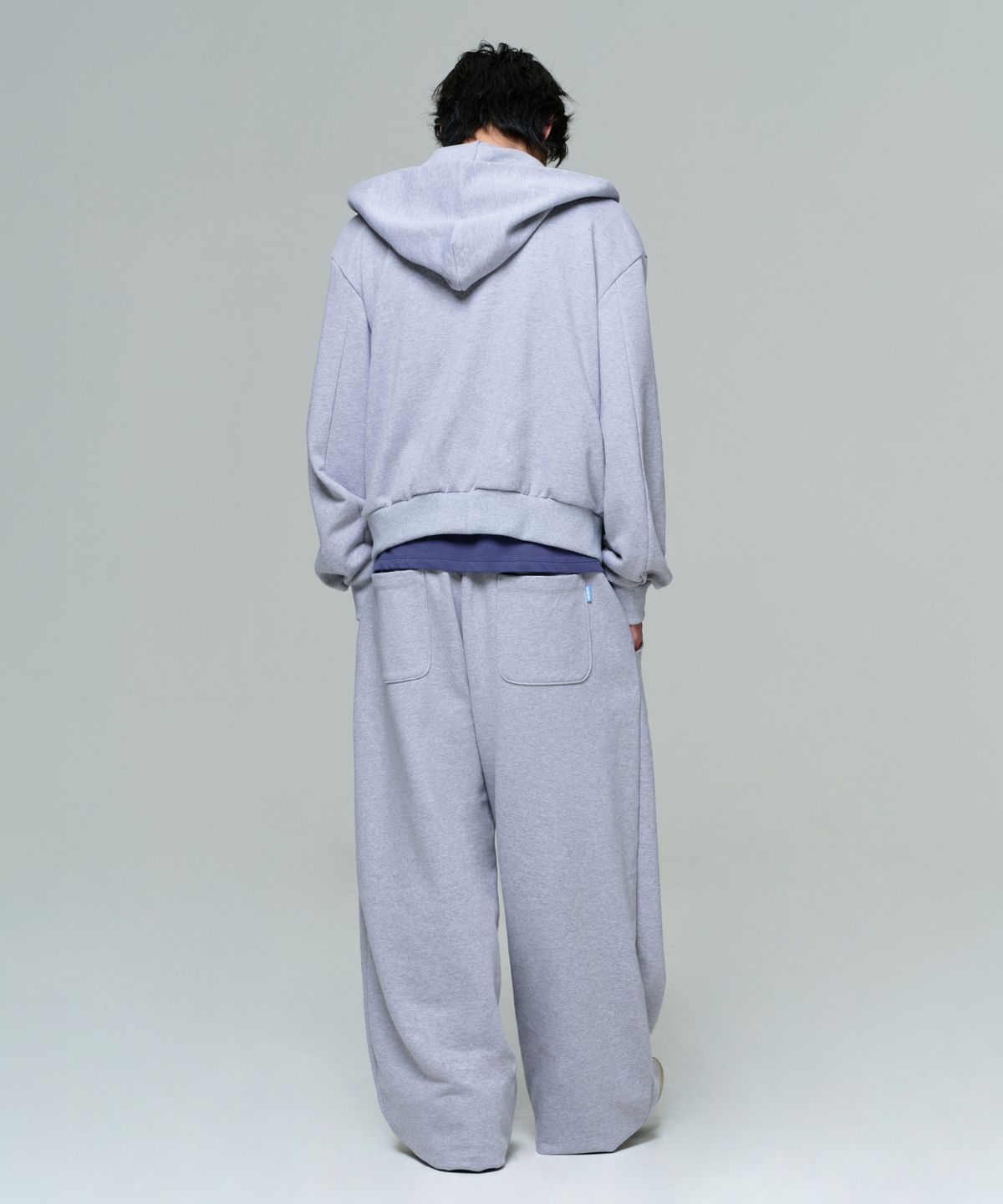 이알에이(ERA) UNISEX ERA OVERSIZED HOODED ZIP-UP - MELANGE GRAY