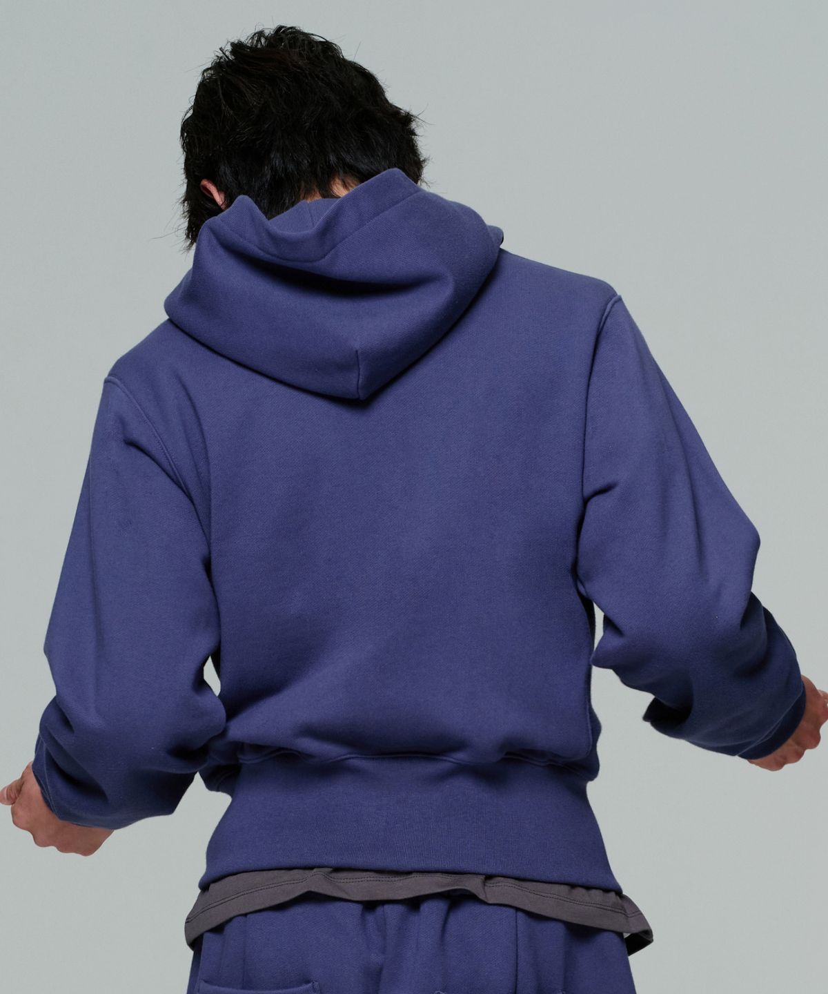 이알에이(ERA) UNISEX ERA HEAVY HOODED ZIP-UP - INK NAVY