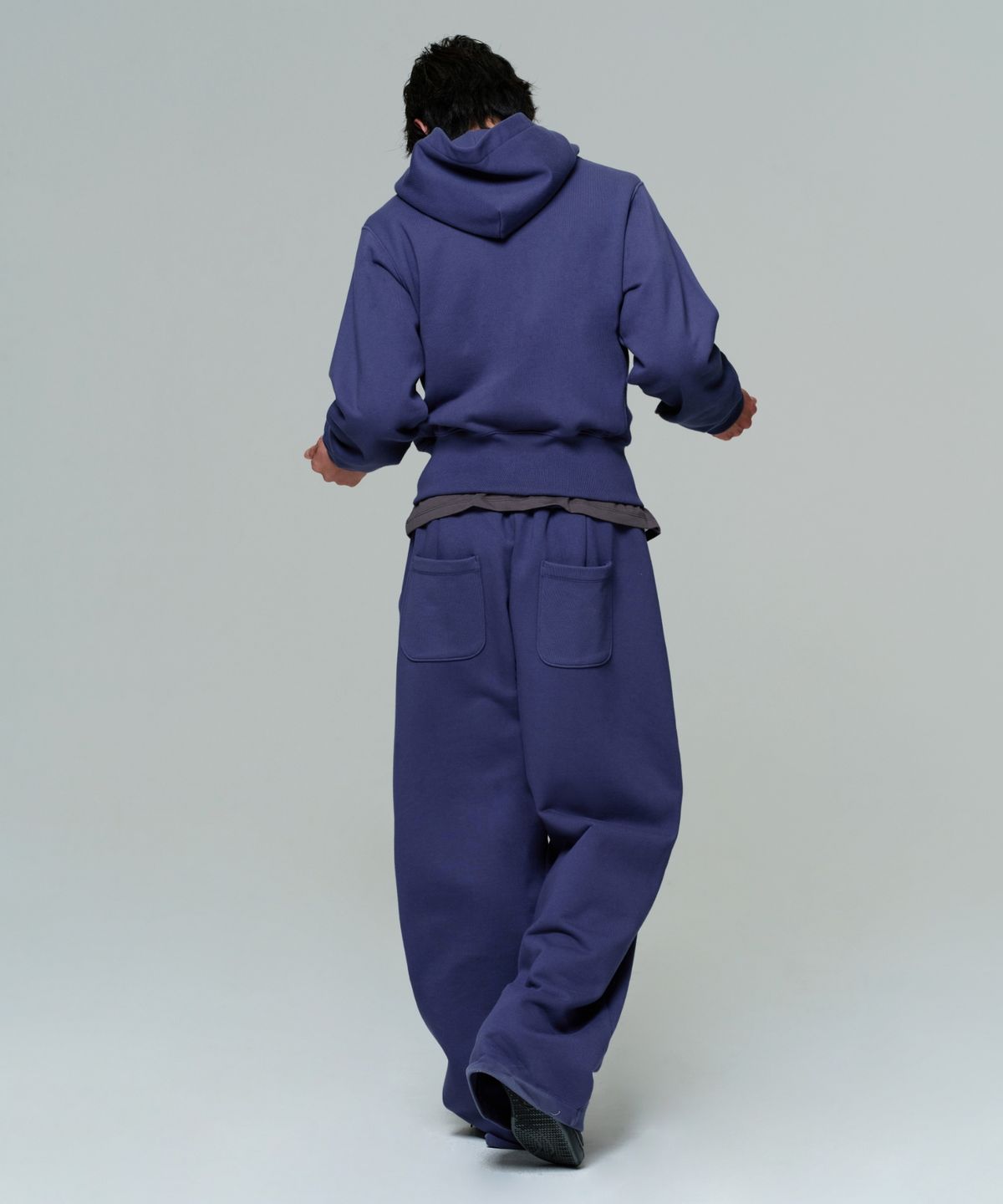 이알에이(ERA) UNISEX ERA HEAVY HOODED ZIP-UP - INK NAVY