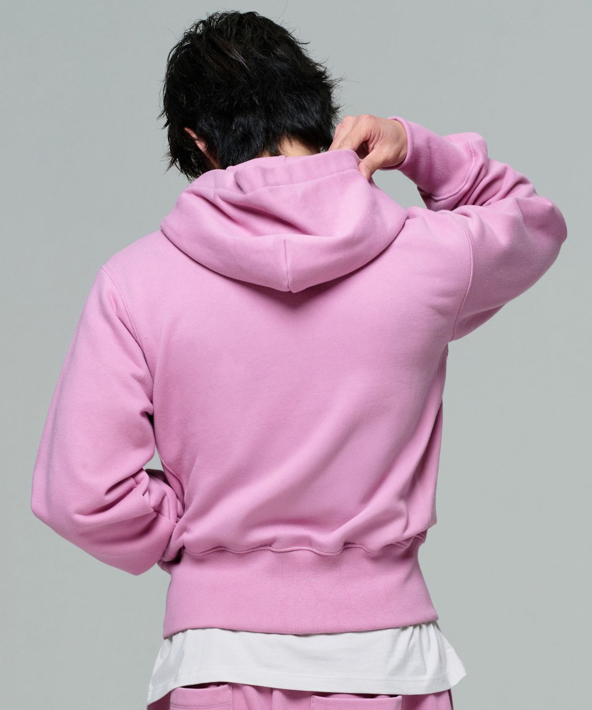 이알에이(ERA) UNISEX ERA HEAVY HOODED ZIP-UP - RED BEAN