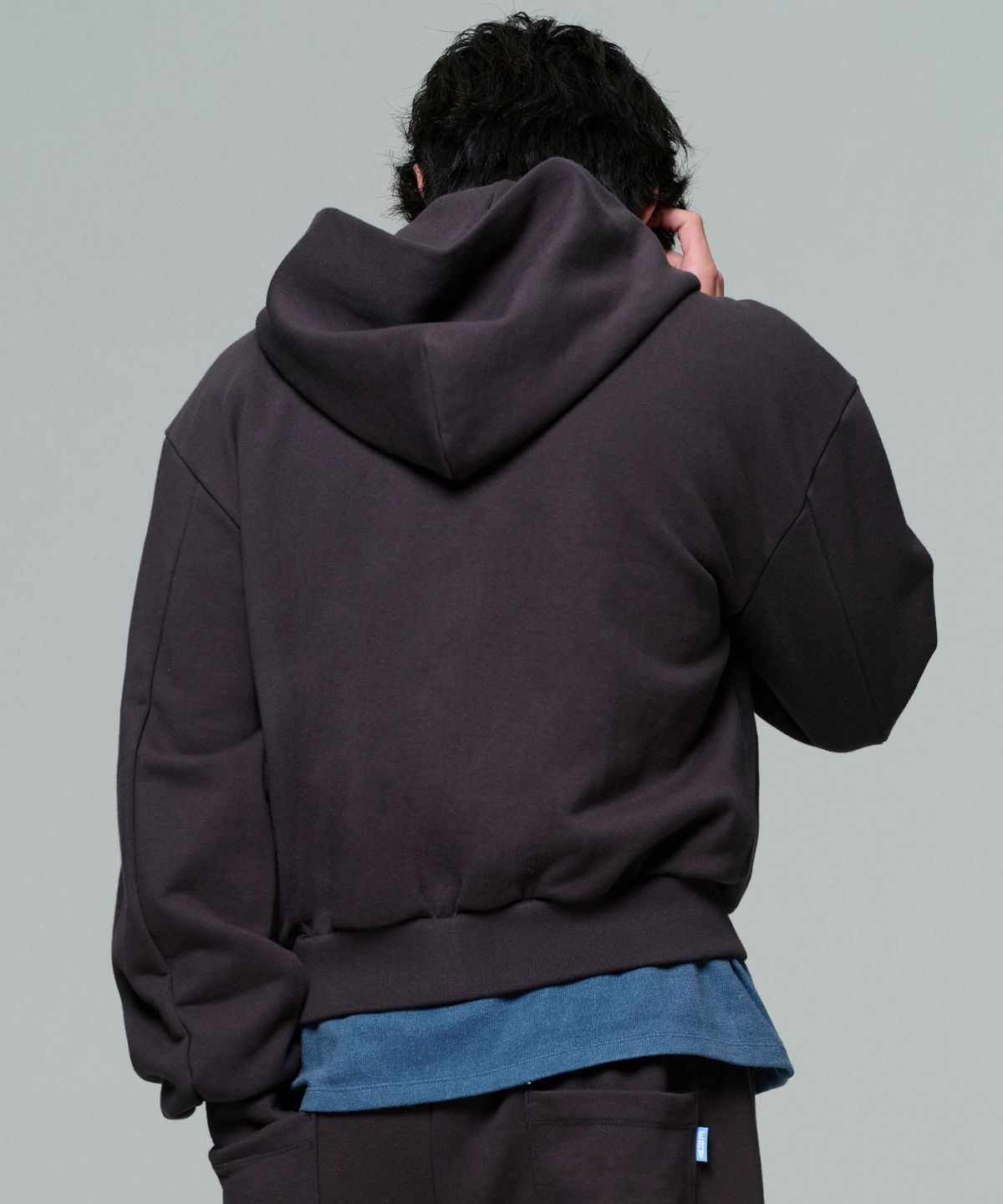 이알에이(ERA) UNISEX ERA OVERSIZED HOODED ZIP-UP - FADED BLACK