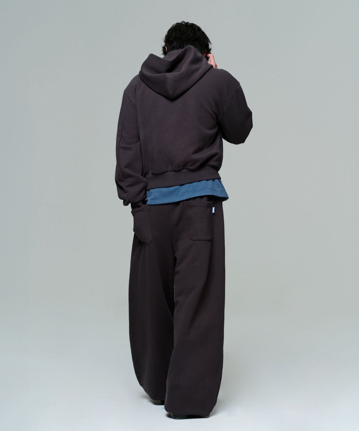 이알에이(ERA) UNISEX ERA OVERSIZED HOODED ZIP-UP - FADED BLACK