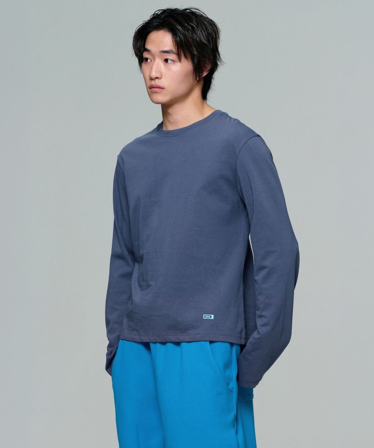 이알에이(ERA) MEN ERA ESSENTIAL LS T - WASHED NAVY
