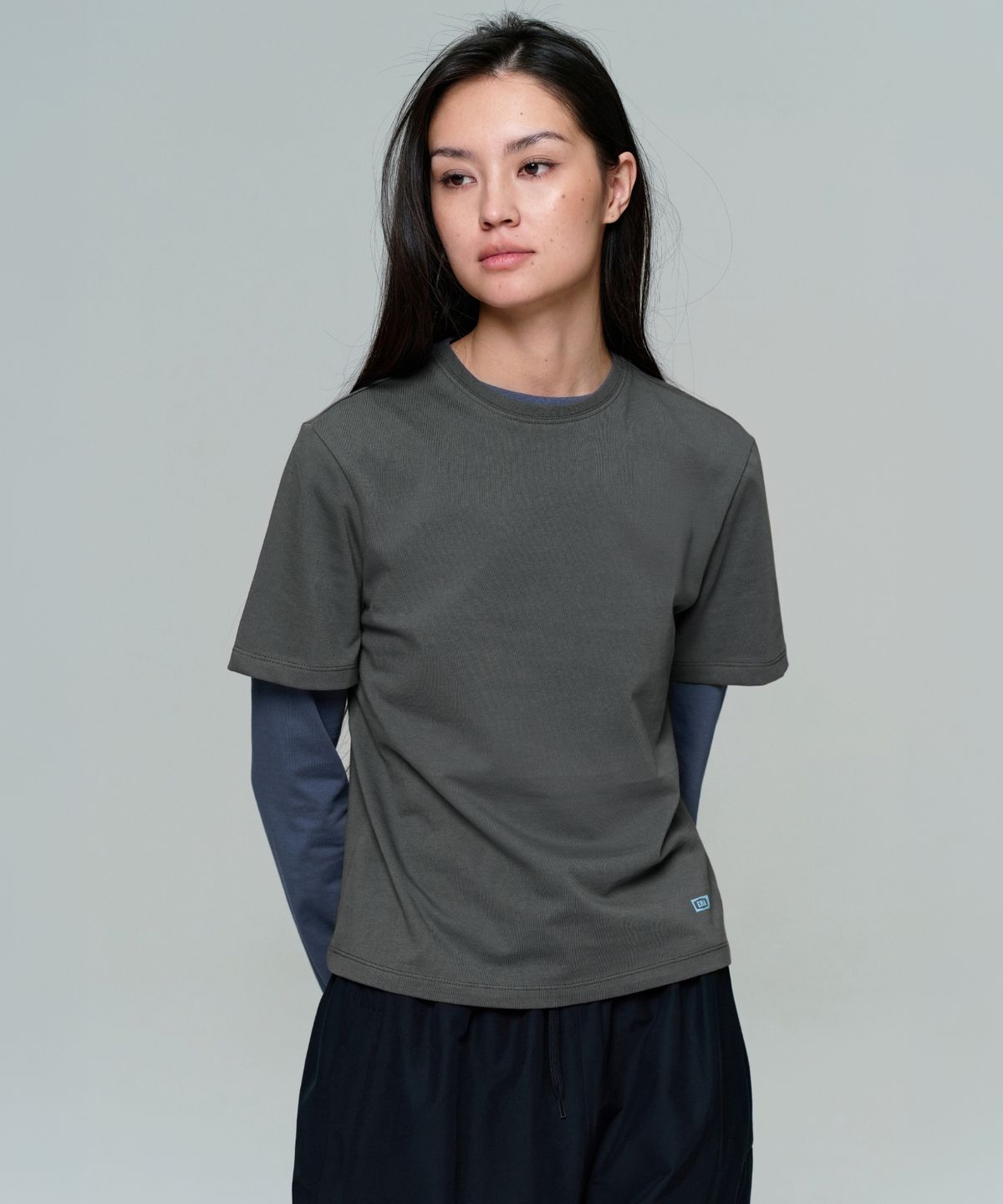 이알에이(ERA) WOMEN ERA ESSENTIAL T - WASHED D.GRAY