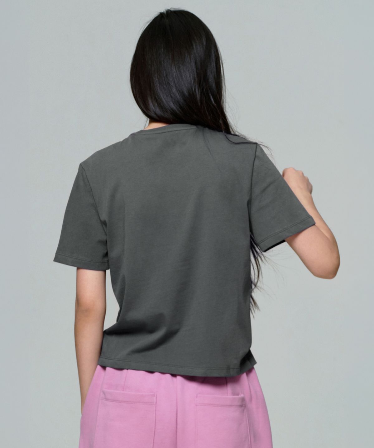 이알에이(ERA) WOMEN ERA ESSENTIAL T - WASHED D.GRAY