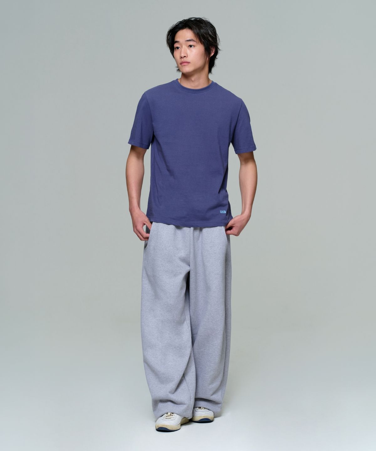 이알에이(ERA) UNISEX ERA WIDE JOGGER SWEATPANTS - MELANGE GRAY