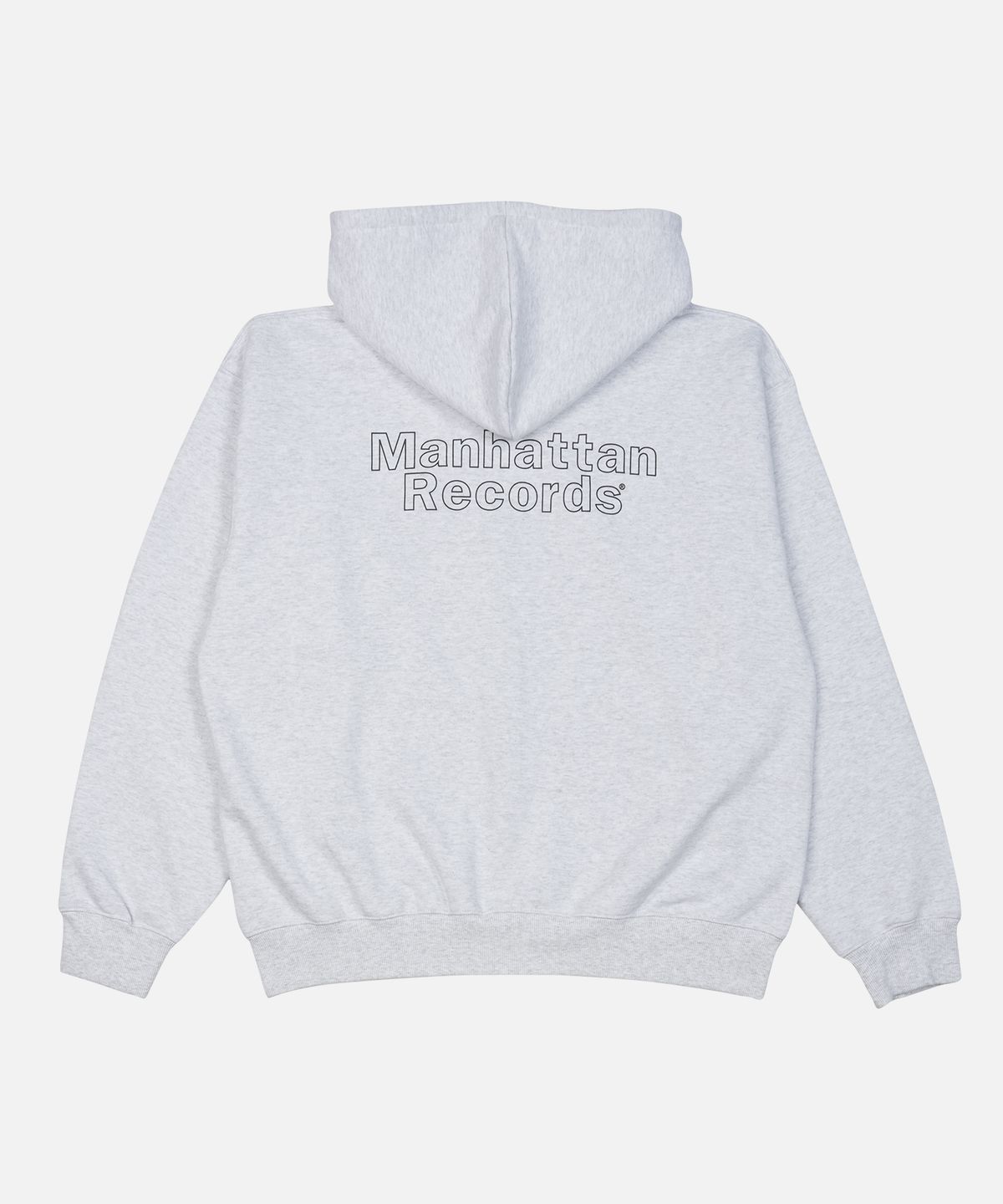 맨하탄레코즈(MANHATTAN RECORDS) MR Line Logo Zip Up Hoodie - Light Grey