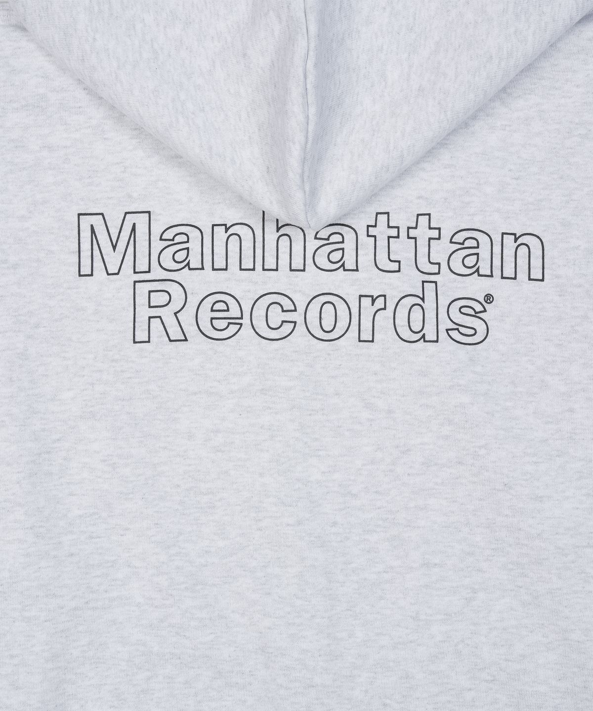 맨하탄레코즈(MANHATTAN RECORDS) MR Line Logo Zip Up Hoodie - Light Grey