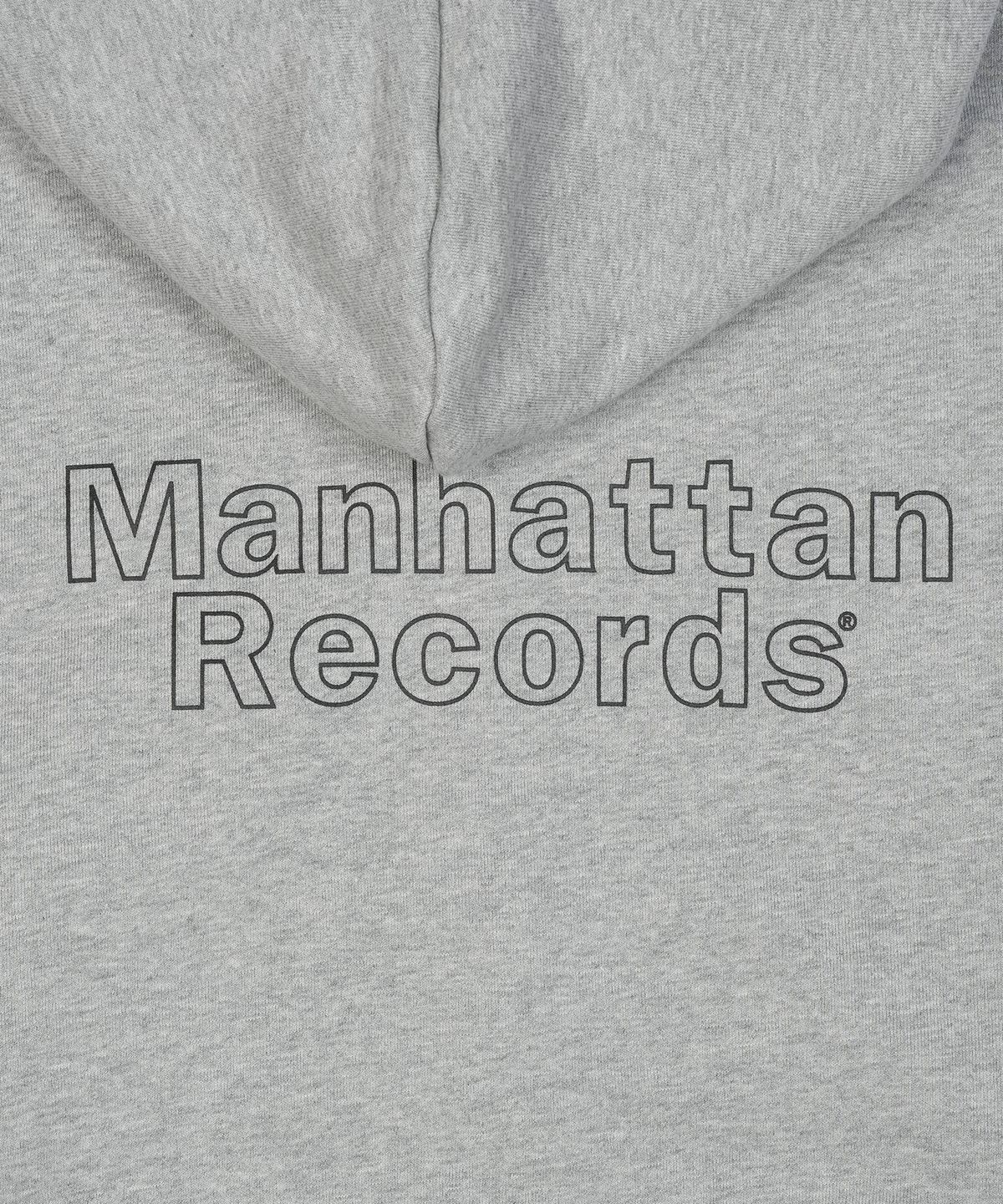 맨하탄레코즈(MANHATTAN RECORDS) MR Line Logo Zip Up Hoodie - Grey