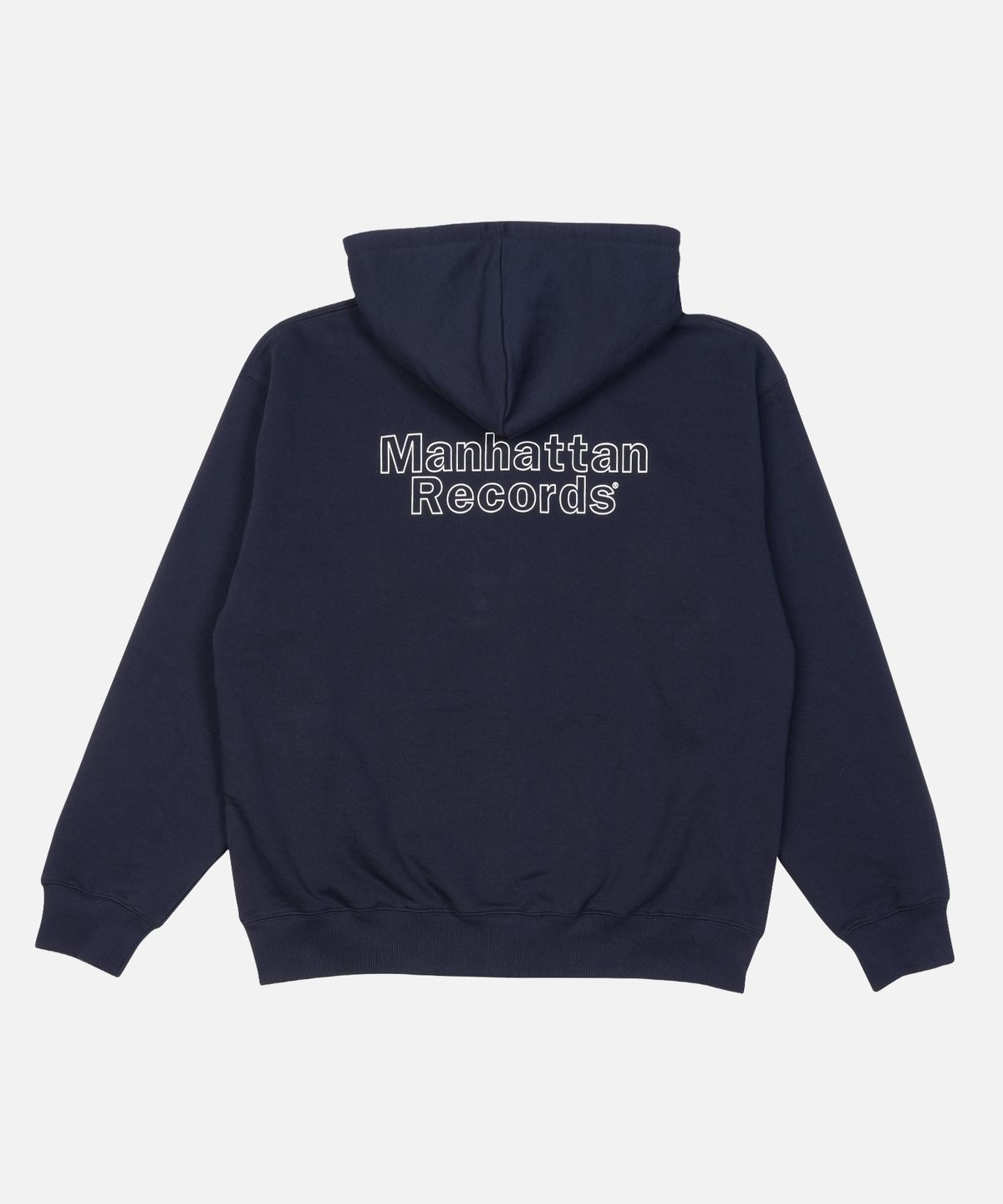 맨하탄레코즈(MANHATTAN RECORDS) MR Line Logo Zip Up Hoodie - Navy