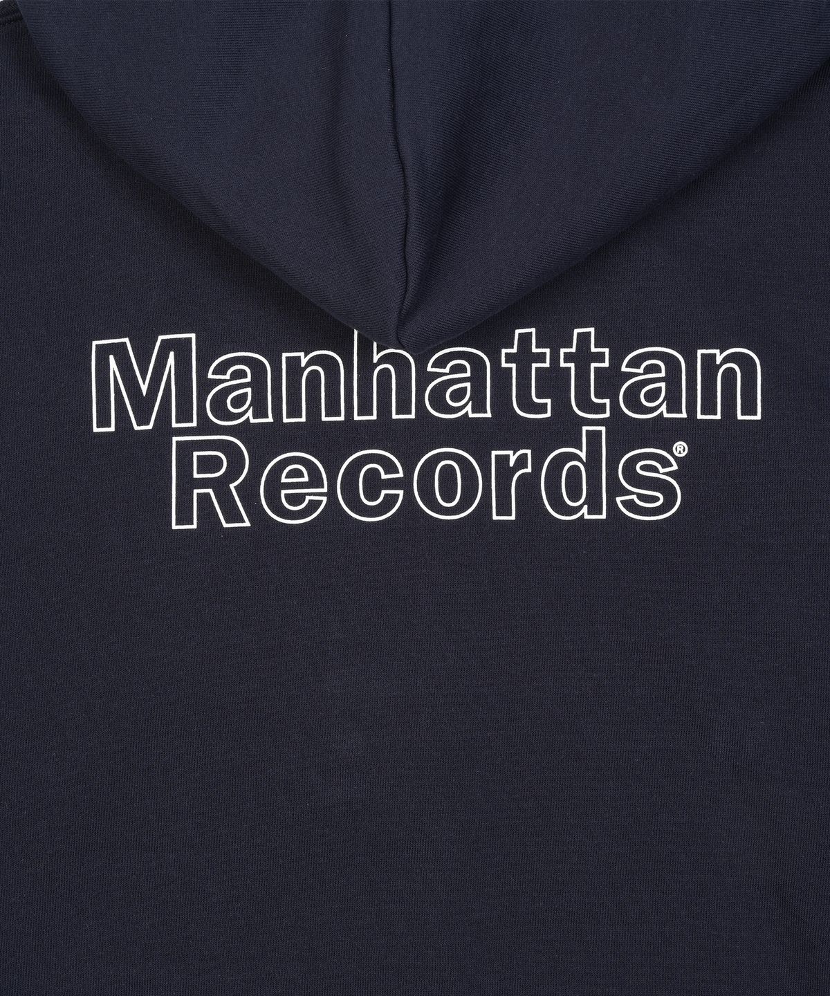 맨하탄레코즈(MANHATTAN RECORDS) MR Line Logo Zip Up Hoodie - Navy