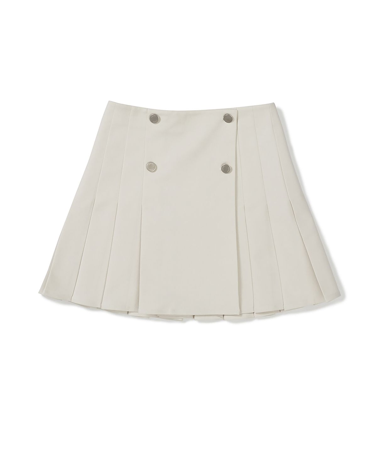 클로브(CLOVE) [26SS clove] Classic Pleated Button Skirt (Light Beige)