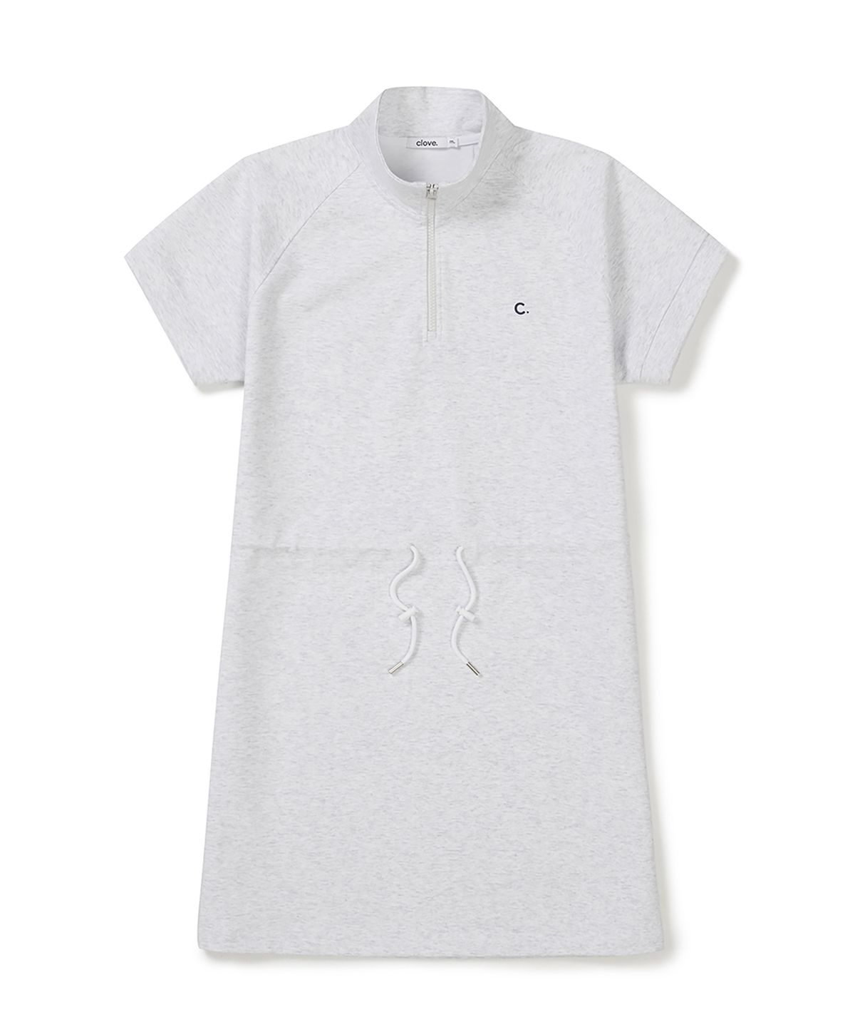 클로브(CLOVE) [26SS clove] Essential Half-Zip Dress (Light Grey)