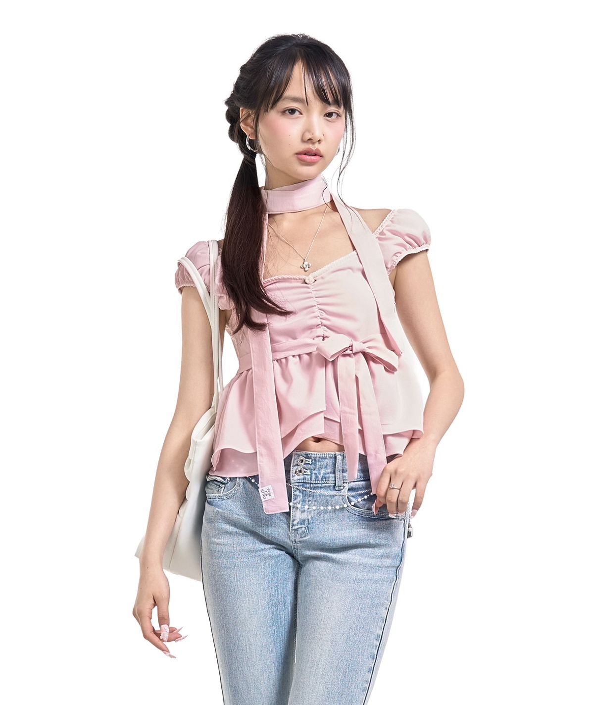 포어링(FORUSRING) Dream girl blouse (pink)