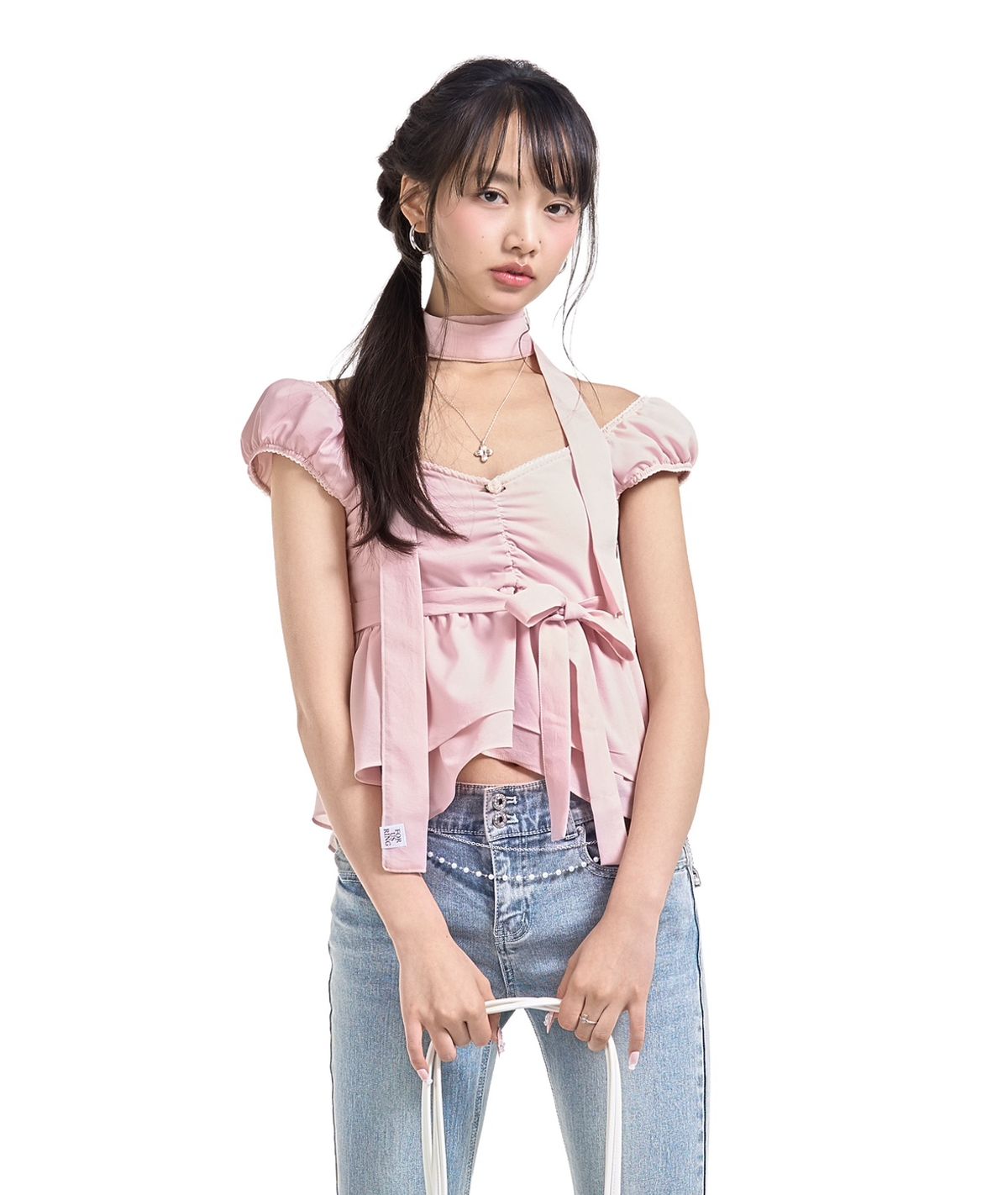 포어링(FORUSRING) Dream girl blouse (pink)