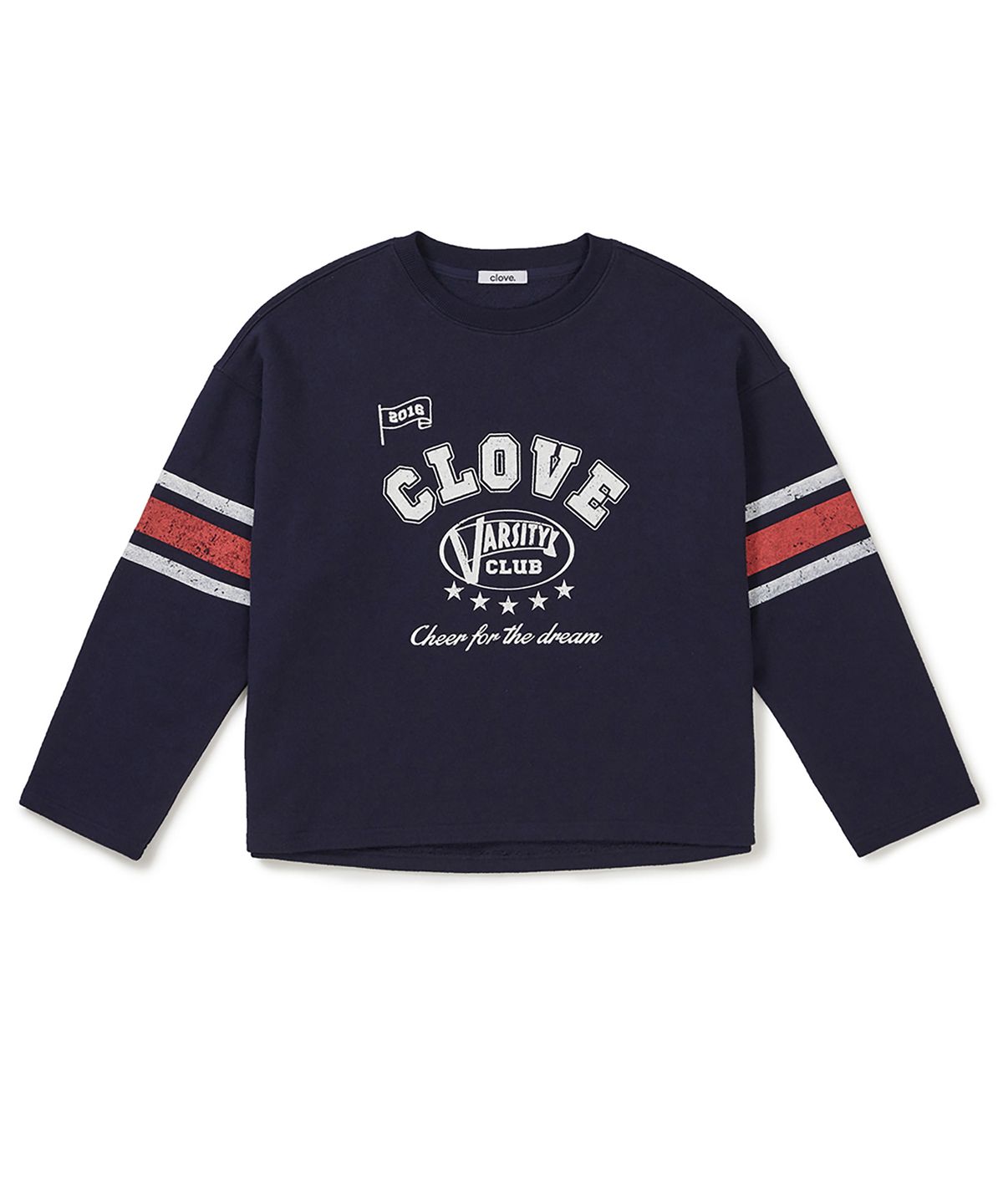 클로브(CLOVE) [26SS clove] Varsity Long-Sleeve T-Shirt (Navy)