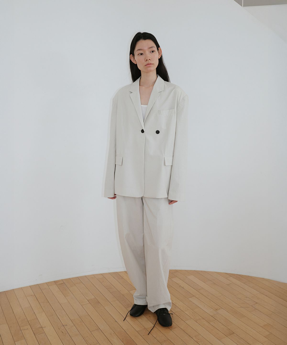 로우타이드(LOW TIDE) BUTTON BALLOON PANTS [GREY]