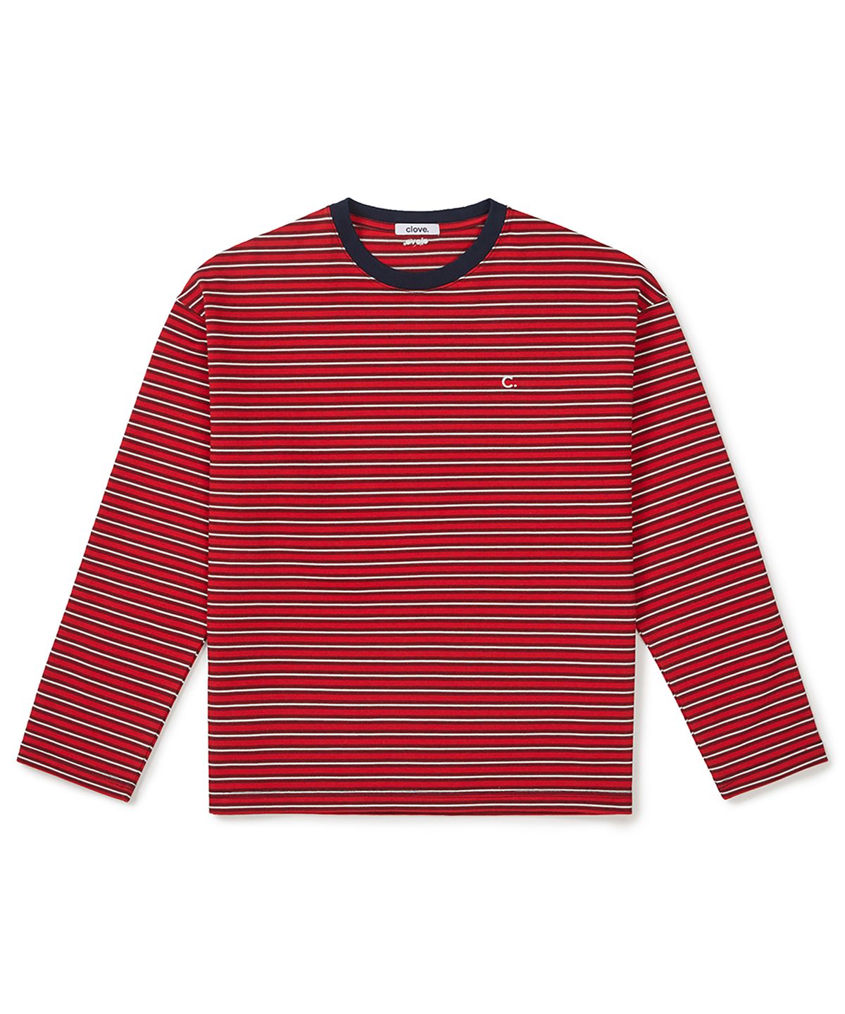 클로브(CLOVE) [26SS clove] Saint Stripe Long-Sleeve T-Shirt (Red)